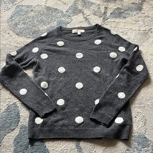 Philosophy Charcoal Sweater with White Polka Dots